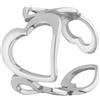 JC Jeweller Carat Mono polsini Cuff orecchino in argento 925 rodiato da donna con confezione regalo, Argento