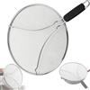 Apidgrowth Paraspruzzi per cucinare, in acciaio inox perforato, 33 cm, impugnatura comoda, protezione dagli schizzi di olio