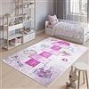 TAPISO Emma Tappeto Gioco Bambini Giochi Cameretta Stanza Bambini Stampato Morbido Rosa Gioco a Campana Multicolore Antiscivolo Lavabile in Lavatrice 160 x 230 cm