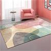 Ldiuttu Tappeto Salotto 80 x 120 cm Tappeto Ingresso Antiscivolo Lavabile Pelo Corto Tappeti Decorativo per Camera da Letto Sala da Pranzo Corridoio Linee moderne rosa, verde, giallo