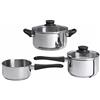 IKEA Annons, set di pentole in vetro/acciaio inox, 5 pezzi