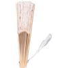Cyrank Ventaglio Pieghevole Con Ricamo in Pizzo per Donna - Cinese Giapponese Floreale Retrò - Regalo di Decorazione per Matrimonio ed Esibizione