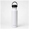 Theramic - Borraccia termica da 600 ml in acciaio inox con doppia parete e rivestimento interno in ceramica (bianco)