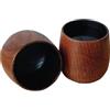 Ancsttu Confezione da 2 bicchieri in legno bourbon, bicchieri da whisky vintage carbonizzato per uomini, papà o fratello