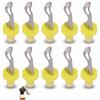 HERCHR Confezione da 10 Tappo Sigillante per Bottiglie di Vino in Silicone Riutilizzabile Tappo Ermetico Anti-Perdita con Clip Metallic per Bottiglie di Vino
