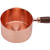 Cyrank Mini Casseruola in Acciaio Inossidabile, Oro Rosa Salsiera in Acciaio Inox con Manico, Teiera, Casseruola, Casseruola per Cucina Domestica, Manico Ispirato al Legno(#1)