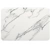 Zeroupshop 60 x 40 cm, tappetino da bagno moderno in pietra diatomite, materiale PU, ad assorbimento rapido, con fondo antiscivolo, per bagno, cucina, ingresso (bianco)
