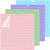 Daelesr 4 Pezzi Tappetino da Taglio per Cricut Explore Air 2/Air/One/Maker, 12"X12" StandardGrip/LightGrip/StrongGrip Cutting Mat, Adesivo Tappeto di Taglio per Cricut Joy (A)