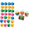 HERCHR Porta Bobina Clip Filo, 40 Pezzi Colorate flessibile Salvabobine per fili in silicone, per impedire Che Il Filo Si srotoli