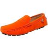 Ninepointninetynine Mocassini da uomo punta rotonda in pelle scamosciata Vamp Penny Driving mocassini comodi flessibili tacco piatto moda casual slip on, Nero , 43 1/3 EU