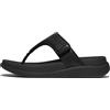 FitFlop Donna F Mode Go Adjustable Flatform Toe Post Synthetic Leather All Black Sandali 38.5 EU