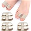 URYVAIW 6 Pz Separatore Alluce Valgo Foro Doppio Silicone Gel Scuri, Morbido Correttore Dita Piede, Alleviare Dolore Piedi Correzione Dita Martello, Pedicure Cura Piedi
