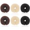 CVFRTT 6 Cuscini Per Chignon, Decorazioni Per Chignon A Ciambella, Decorazioni Per Chignon, Accessori Per Capelli, Supporto Fisso Per Capelli