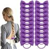 ELNX 20 Pezzi Accessori per Capelli Viola, Fiocchi e Elastici Scrunchie per Bambine Ragazze e Donne, Set per Scuola, Uso Quotidiano e Spettacoli (Viola Scuro)