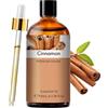 Generico Olio Essenziale alla Cannella Puro 100% 100ml 3.38 Fl Oz | Ideale per Aromaterapia, Cura della Pelle, Pulizia Casa, Candele e Saponi Fai da Te