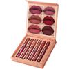GL-Turelifes Kit 6 rossetti opachi, set di rossetti liquidi vellutati Lucidalabbra impermeabile Tazza antiaderente Colori sexy Smalto per labbra (Set 1)