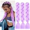 Shangxiu Extension Per Treccine Africane 3pc Jumbo Treccia Extension Capelli Fibra Sintetica Treccia Di Scatola Crochet Twist Braiding Hair (24zoll(3per Pack), Violetta)