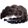 Generico Fascia per capelli intrecciata, fasce per capelli intrecciate - Fasce per capelli larghe con denti, per capelli con fascia intrecciata a lisca di pesce per capelli per donna ragazza
