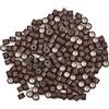 YTBYT 200 perline per capelli foderate in silicone per capelli sinistri, 4,0 mm, per extension (marrone)