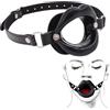 CZNBZIU Apribocca Sadomaso, Ball Gag a Forma di Labbra Rosse, Apri Bocca Sessuale con Chiusura Dietro la Nuca