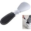 CZNBZIU Calzante Piccolo Mini Corto Portatile Calzascarpe, Uso da Viaggio Pieghevole in Metallo Shoe Horn, con Rivestimento in Pelle PU, Strumento Ausiliario per Indossare Le Scarpe