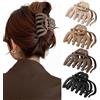 BH-MISSTARS 4 fermagli per capelli grandi, clip per polpo ragno, artigli per capelli, 9,5 cm, antiscivolo, per capelli spessi, accessori per acconciature da donna, ragazze, colori neutri