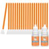 CECOMBINE Kit di pulizia per sensore APS-C, 20 pezzi, 16 mm, kit di pulizia per fotocamera digitale DSLR o SLR con soluzione per la pulizia del sensore da 20 ml (arancione)