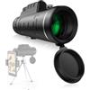 HERCHR Telescopio monoculare 40X60 con clip per telefono Treppiede telescopico Lente d'ingrandimento per visione notturna HD Fotocamera per telefono Cannocchiale monoculare per