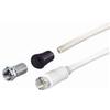 TechnikPlace Cavo di collegamento F-spina dritta - Aperto fine + Twist On F maschio + BECCUCCIO impermeabile 30,0 m