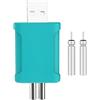 FUFRE 2 pezzi LED pose da pesca con caricabatterie e batterie, pesca con sensore di gravità e base, accessori da pesca per immersioni, pesca al lago, fiume o stagno (caricatore + 2 batterie ricaricabili)