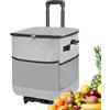 Generic Frigorifero con ruote e maniglia, frigorifero da viaggio pieghevole con ruote, trolley termico riutilizzabile con design impermeabile per pasto pic-nic, viaggio spiaggia all'aperto