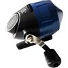 AMSLSIU Mulinello da pesca ad velocità con rotazione chiusa, pulsante di facile utilizzo, offre opzioni portatili per gli appassionati di pesca, acqua, Maniglia singola blu, LxA: 90x70mm
