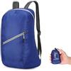 Rackumic Zaino compatto pieghevole sotto i 20 l, per scuola, viaggi, escursionismo, campeggio, ufficio, pendolarismo, leggero, portatile, in nylon e poliestere, colore blu reale
