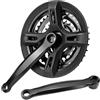 Qerutk Guarnitura per mountain bike, guarnitura quadrata in acciaio ad alto tenore di carbonio, guarnitura nera a 8 velocità per bici con braccio da 170 mm, adatta per biciclette con velocità 24-34