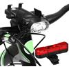 LALAFINA LED Ricaricabile per Bici Doppio LED, Batteria 4000 mAh, Supporto per Telefono, Clacson Bank per Notturno e Quotidiano