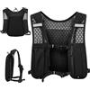 YEAMLTE Gilet da Corsa Unisex, Zaino da Corsa con Rete Traspirante, Leggero Gilet Running, Running Vest con Riflettente e Cinghie Pettorali Regolabili, per Escursionismo, Maratona (Nero)