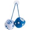 FC Schalke 04 - Dadi in peluche da auto, colore: blu e bianco