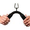 Generico Accessorio Barra a V - Maniglie Acciaio per Rematore e Tricipiti con Impugnatura Antiscivolo - Attacchi Per Cavi Palestra - Per Allenamento Casa Fitness Interno Esterno Pull Down