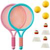 Taiyyi Racchetta Tennis Bambino,Mini Set Per Racchette Badminton,Leggero Badminton,Adatto per la pratica dei bambini e giochi sportivi per il tempo libero