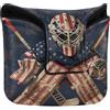 GuoChe Mallet Putter Head Covers Chiusura Magnetica Putter Copritesta per mazze e Piazza Impermeabile PU Pelle PU USA Portiere Casco Hockey su ghiaccio 4 luglio Abbigliamento sportivo
