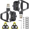 PORFOYO Pedali Mtb, Pedali Bici da Corsa in Alluminio, Tensione Regolabile, Compatibile con Sistema SPD, Pedali Flat Mtb, Inclusi Tacchette Materiale di Montaggio, per E-Bike, Mountain Bike