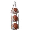 Generisch Contenitore per palloni, a 3 livelli, da parete, per attrezzature sportive, pallavolo, basket, calcio, football americano, palestra, garage, scuola e