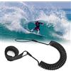 Ruikdly Leash Surf 5.5MM 10 Piedi SUP Leash di Sicurezza da Surf Leash da Surf Guinzaglio Coiled SUP Leash TPU Guinzaglio Regolabile Spirale per Tavola da Surf Stand Up Paddle Board