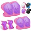 Criveple Ginocchiere per bambini, 6 in 1 per skateboard, pattini in linea, hoverboard, bicicletta (Rosa/Violetta)