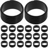 TOYANDONA 20 Anelli in Silicone per Racchetta da Tennis, Fascia Antiscivolo e Assorbente umidità, Grip Comodo e Resistente per Uso in Gioco e Partite