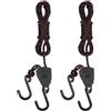 TOMETURE Corda Regolabile in Nylon Cricchetto e Puleggia per Kayak e Canoe, capacità 68kg, Confezione 2 Pezzi, Meccanismo di Bloccaggio Sicuro