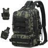 hzuisst Zaino da pesca, borsa da pesca a tracolla con supporto per canna, in nylon resistente, impermeabile, multi-tasche, zaino da pesca, borsa mimetica per attrezzatura da pesca per escursionismo