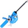 Generico Canna da pesca per bambini 1,2 m - Asta telescopica per delfini con mulinello chiuso, anelli guida in ceramica, impugnatura antiscivolo, set da pesca portatile per ragazzi e ragazze, giovani principia
