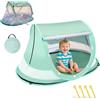 XIUWOUG Tenda da spiaggia per bambini, protezione UV 50, tenda da spiaggia pop-up come protezione solare per la spiaggia, zanzariera a 360°, con borsa per il trasporto, per viaggi e campeggio, adatta