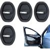 WSXCDE 4 Pezzi Protezione Serratura Portiera Auto, per Fiat Panda 312 319 Hybrid Cross 2012-2022 Universali Copri Serratura Portiera Auto Silent Shock Absorber Pads for Cars,B